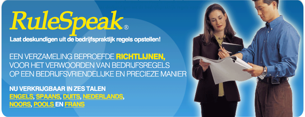 RuleSpeak - Laat deskundigen uit de bedrijfspraktijk regels opstellen!